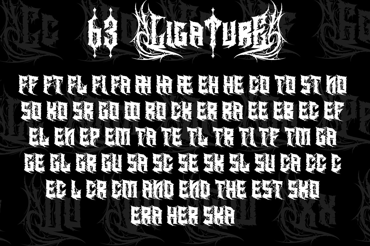 Heavytal - Heavy Metal Font, a Blackletter Font by Letterara (Photo 12 of 15)