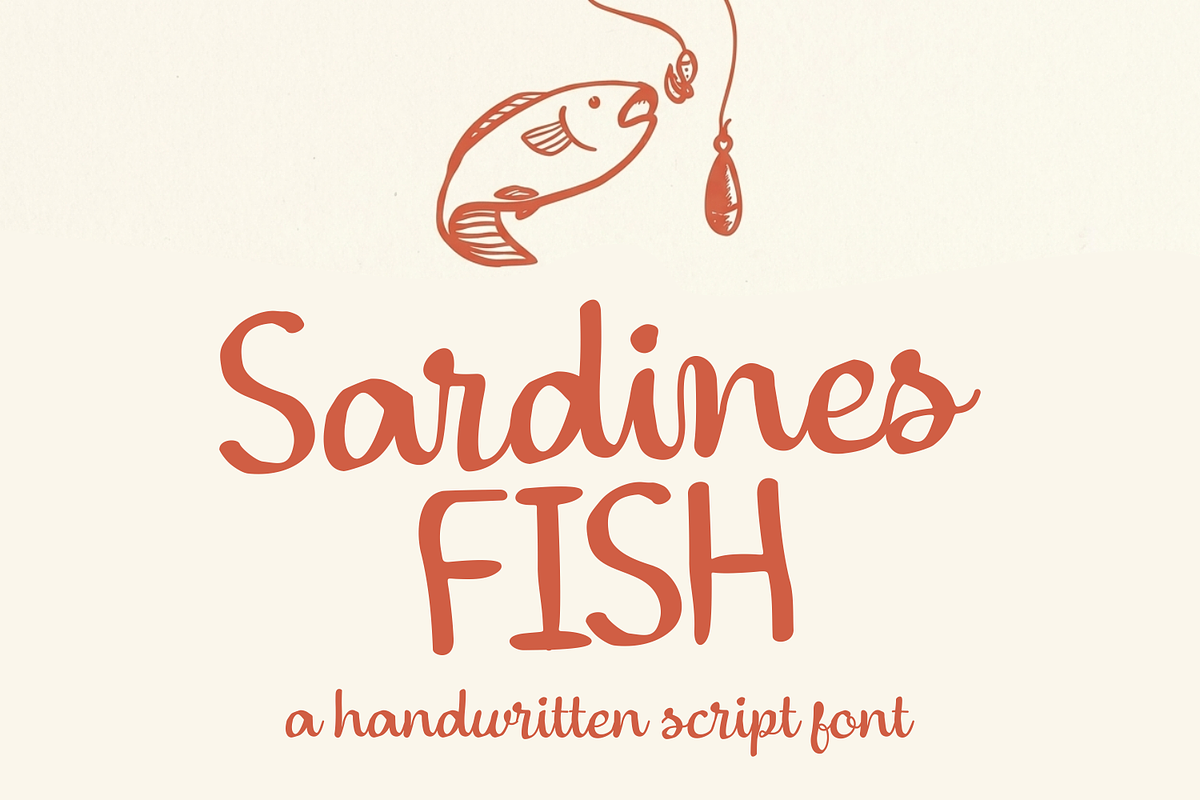 Sardines Fish A Playful & Organic, a Handwritten Font by Haps Space (Photo 1 of 8)