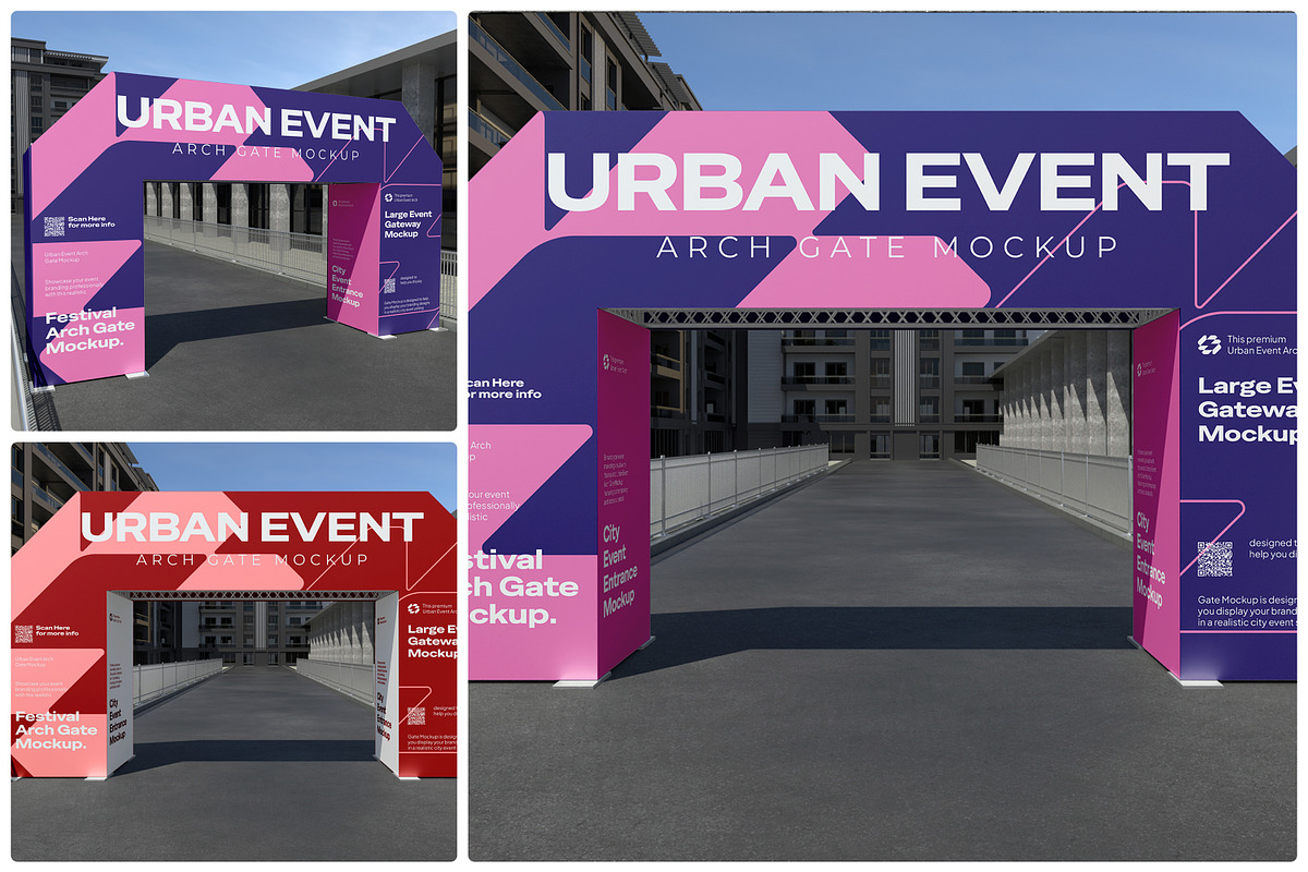 Urban Event Arch Gate Mockup, an Advertising Mockup by Unerispace (Photo 1 of 5)