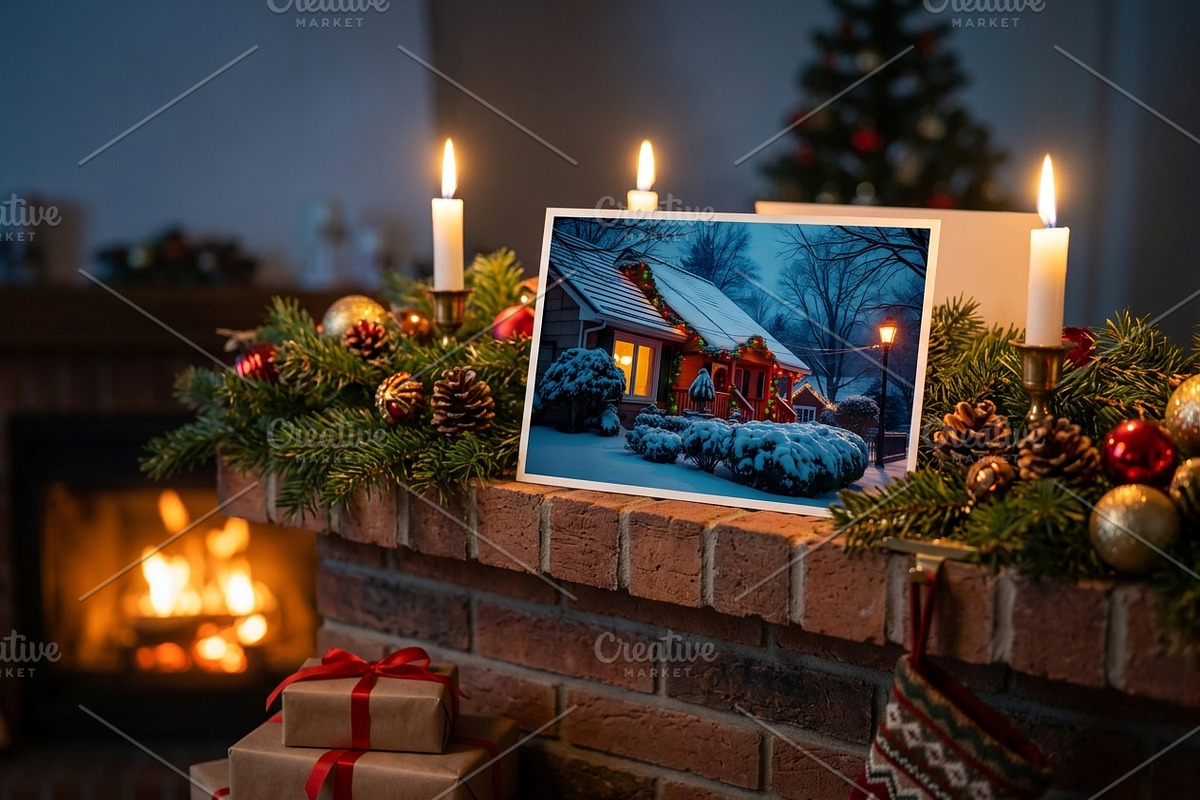 Cozy Winter House Stock Photo, a Holiday Photo by Aura Canyon HQ (Photo 6 of 7)