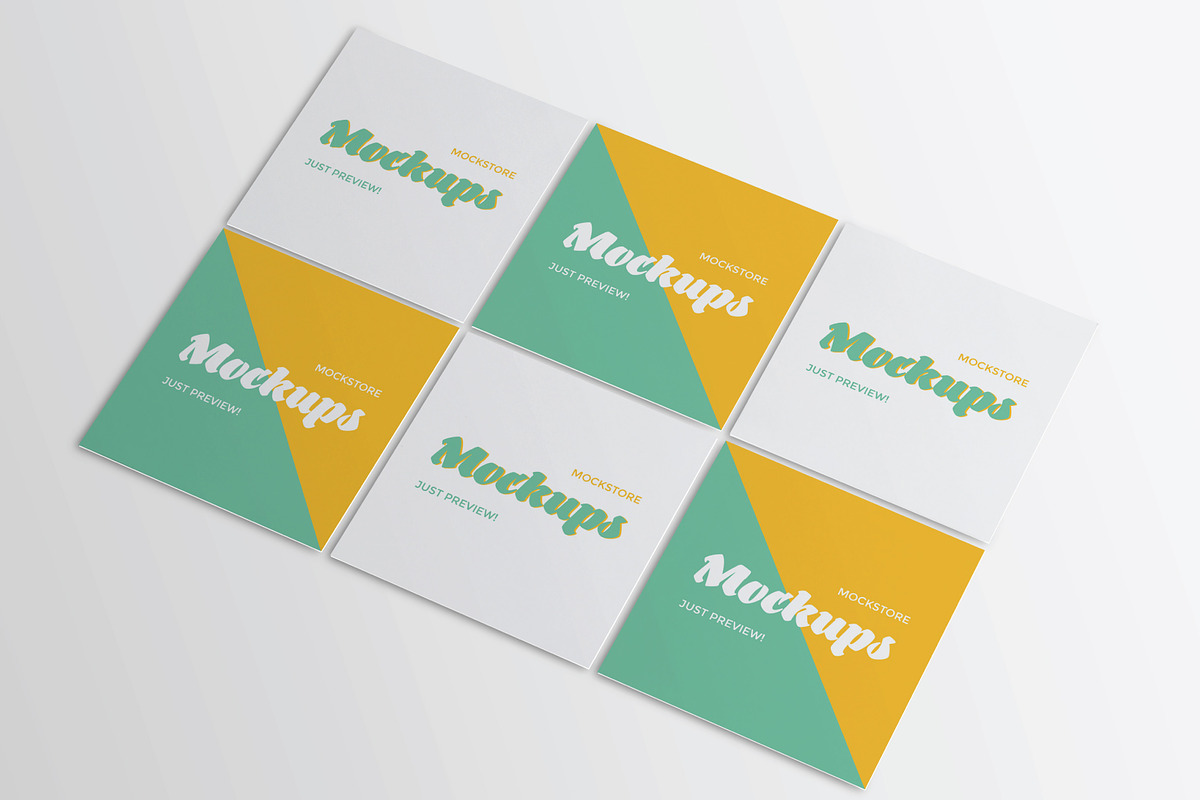 Square Business Card Mockups, a Print Template by Mockstore (Photo 6 of 10)