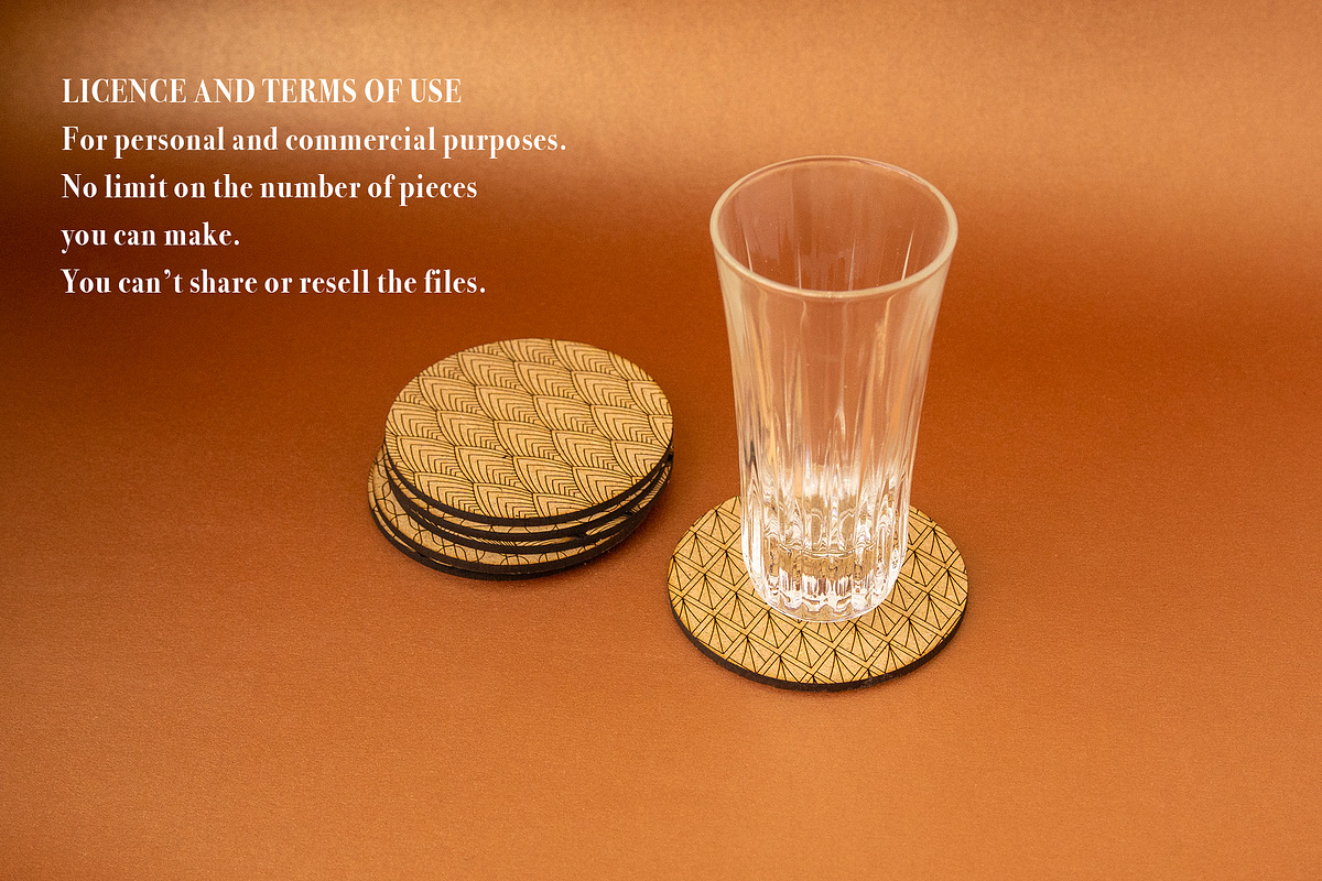 Deco Coasters VectorFile 4 LaserCut., an Object Graphic by MaramadeLaser (Photo 3 of 5)