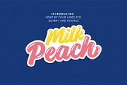 Milk Peach - Quirky Playful Script, a Script Font by Four Lines Std. (Thumbnail 1 of 9)