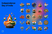 3D Independence Day of India, an Object Graphic by Pengedar Seni (Thumbnail 3 of 3)