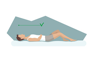 Correct sleeping body posture, an Object Illustration by Things for designers
