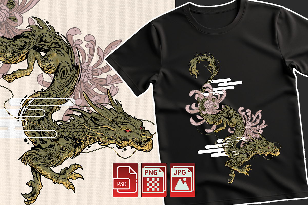 Dragon Lord T-shirt Illustration, an Illustration by Syahid Zain (Photo 1 of 3)
