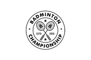Badminton Sport Emblem Badge Logo, a Branding & Logo Template by Buqancreative (Thumbnail 3 of 4)