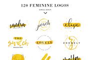 120 Feminine Branding Logos, a Branding & Logo Template by Davide Bassu