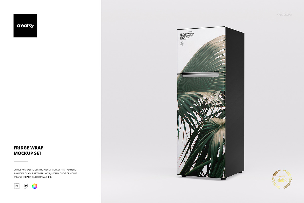 Fridge Wrap Mockup Set, a Household Mockup by creatsy2 (Photo 1 of 8)