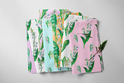 Lily of the Valley Crayons  Seamless, a Pattern Graphic by Lucyinyourheart (Thumbnail 2 of 10)