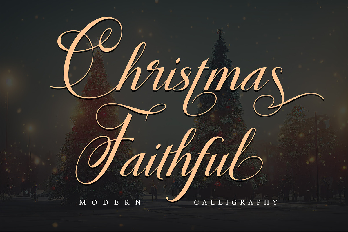 Christmas Faithful, a Script Font by Letterara (Photo 1 of 12)