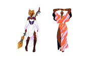 Modern young witches set, a Person Illustration by PaperTrident (Thumbnail 5 of 5)