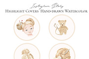 Hand painted watercolor icons, an Icon by Love Watercolor Store (Thumbnail 3 of 6)