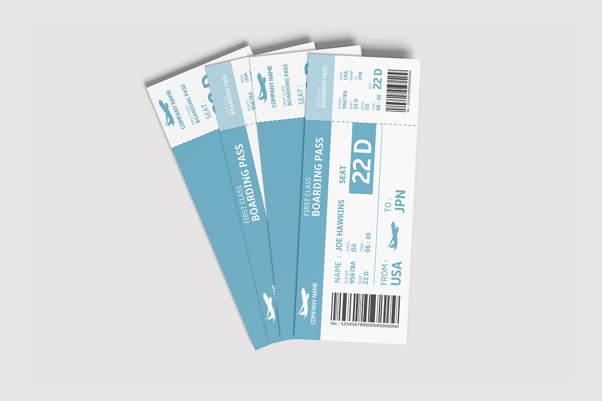 Ticket mockup isolated, a Product Mockup by mahhyud (Photo 7 of 9)