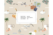 travel itinerary Vacation pattern, a Pattern Graphic by Milatoo (Thumbnail 2 of 4)
