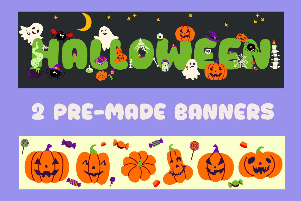 Cute Spooky Halloween Vector Clipart, an Object Graphic by Olexandra Mur (Photo 11 of 13)
