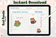 Cute Red Panda Sticker Set, an Animal Illustration by Dori Debreceni draws (Thumbnail 2 of 4)