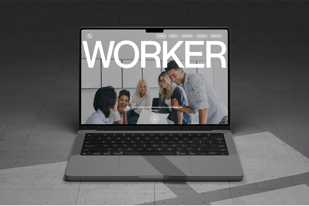 Worker - Company Website UI KIT App, a Device Mockup by Odama (Photo 5 of 6)