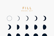 Moon Phases Clipart Set, an Object Graphic by P.F. Creative Lab (Thumbnail 4 of 6)