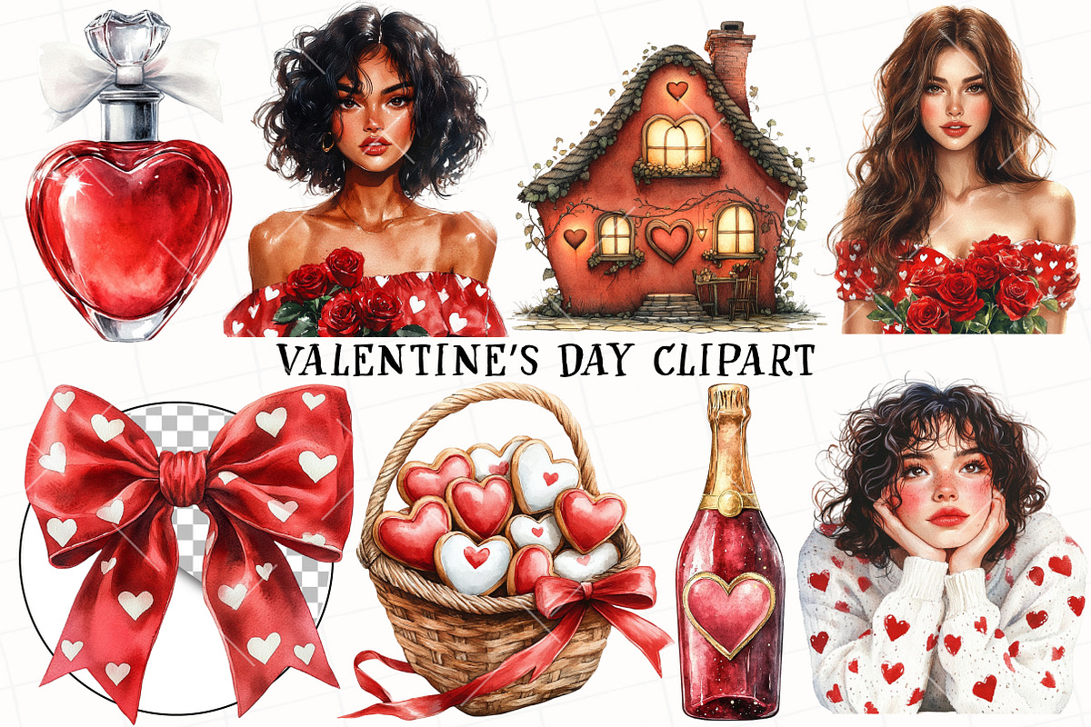 Valentine’s Day Clipart, an Illustration by OK Design (Photo 2 of 6)