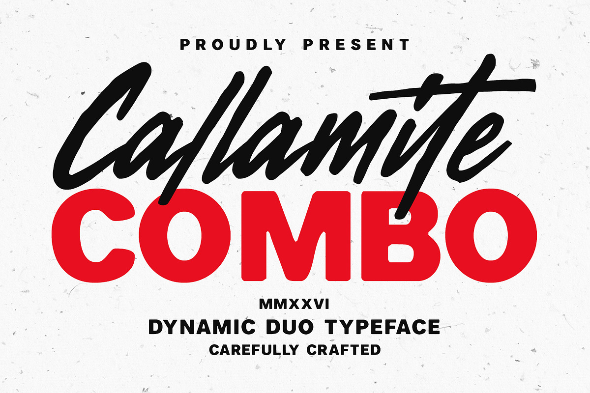Callamite Combo Dynamic Duo Typeface, a Sans Serif Font by Maulana Creative (Photo 1 of 8)