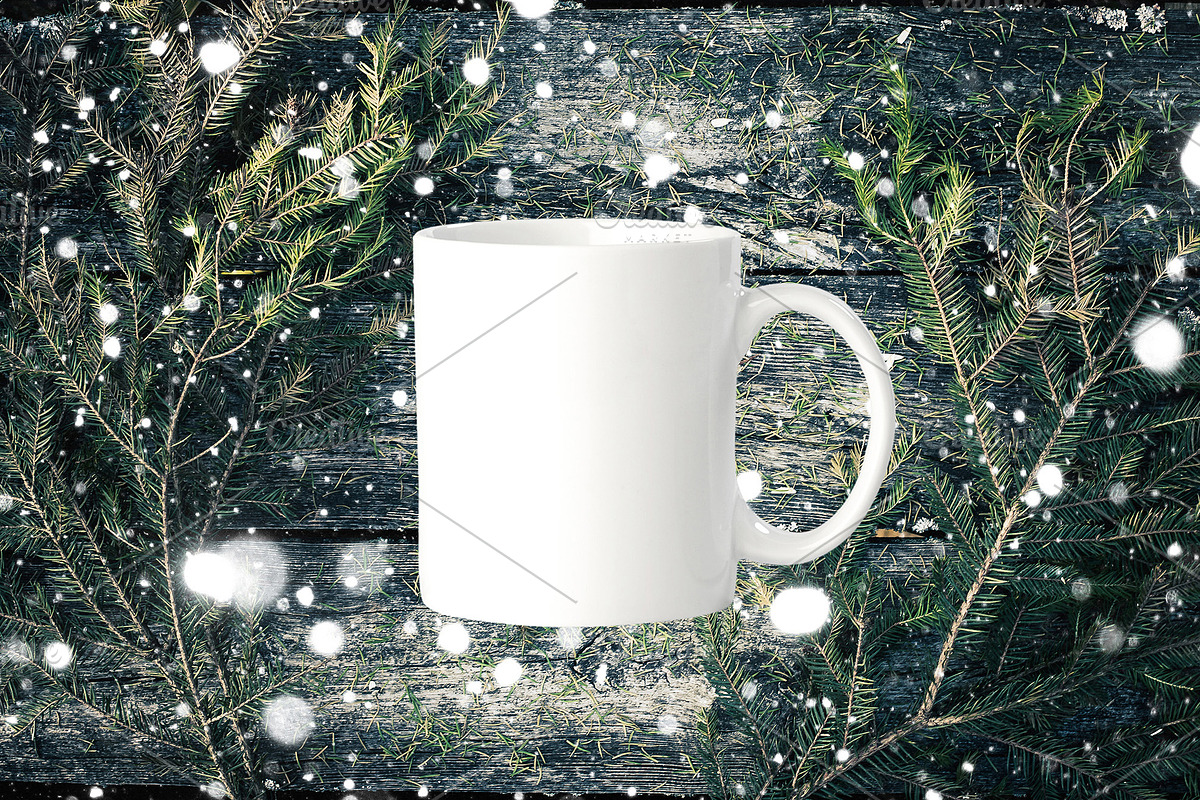 Christmas bundle Winter Mockups, a Cups & Container Mockup by VetalStock (Photo 4 of 6)