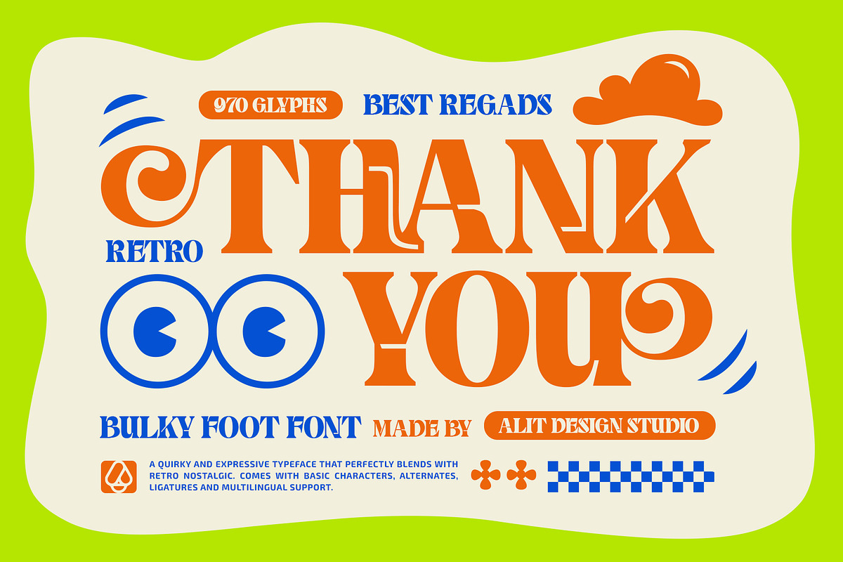 Bulky Foot Typeface, a Serif Font by alit design