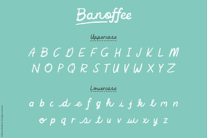 Script Font Banoffee Handmade