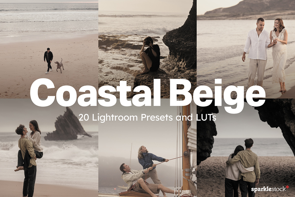 20 Coastal Beige Lightroom Presets, a Preset Add-On by SparkleStock (Photo 1 of 14)