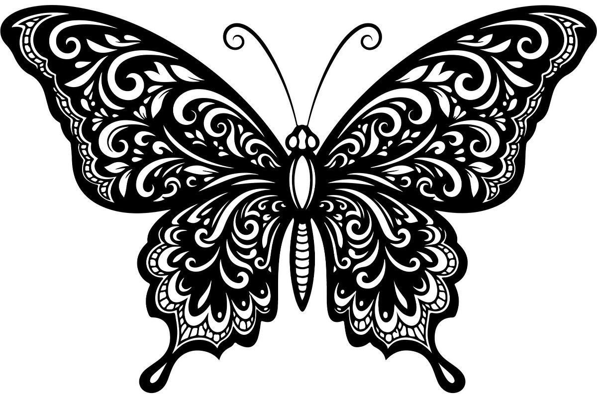 Elegant Butterfly Silhouette, an Object Graphic by Designer_Momina (Photo 9 of 20)