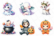 Kawaii Baby Halloween Clipart PNG, an Illustration by DreamPrint404 (Thumbnail 5 of 5)