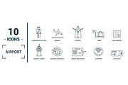 Airport Line Icon Set, an Object Graphic by Aimagenarium@gmail.com (Thumbnail 2 of 3)