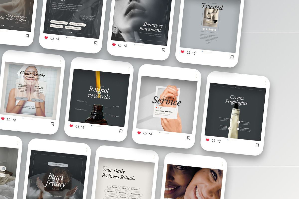 Esthetician Instagram Templates, a Social Media Template by Glow Muse Studio (Photo 6 of 10)
