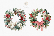 Watercolor Christmas Botanicals, a Decorative Illustration by ThaismotaCreativeCo (Thumbnail 8 of 11)