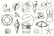 Vector Hand drawn Summer Set., an Illustration by Tabiti (Thumbnail 2 of 9)