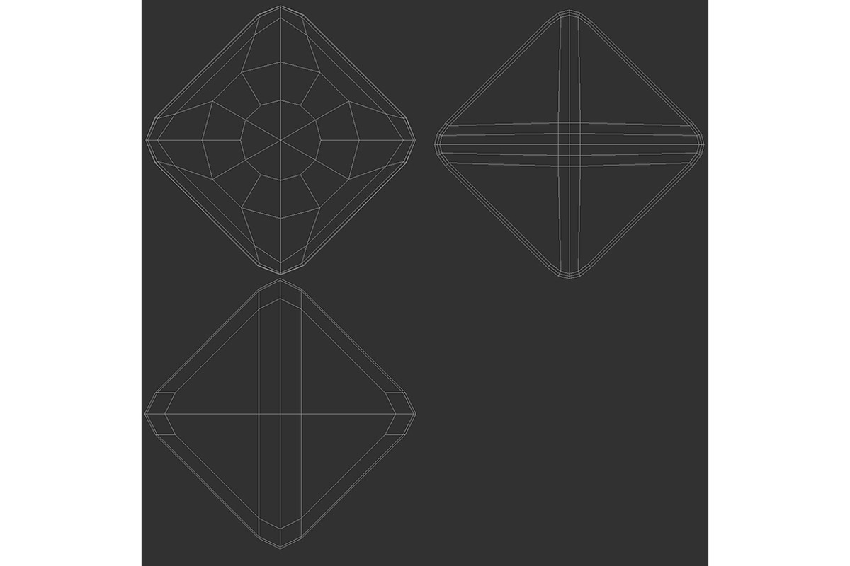 White Rhombus Fridge Magnet 3D Model, an Object 3D Model by rebrandy (Photo 6 of 9)