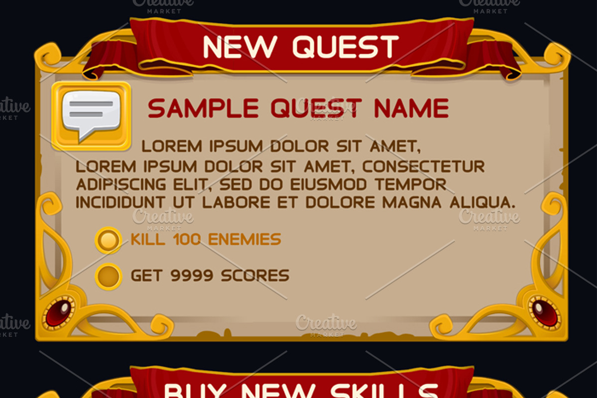 Medieval Game GUI Pack, a Texture Illustration by Saranai Store (Photo 9 of 10)