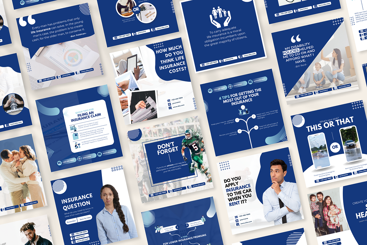 Insurance Posts - Canva Templates, a Social Media Template by Viral Content Design (Photo 13 of 16)