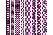 Plum Lace Clipart Borders, an Illustration by Amanda Ilkov (Thumbnail 3 of 5)
