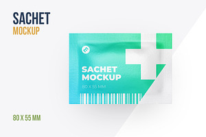 Sachet Mockup 80x55mm