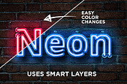 Realistic Neon Photoshop Effect, a Layer Style Add-On by Designdell (Thumbnail 3 of 4)