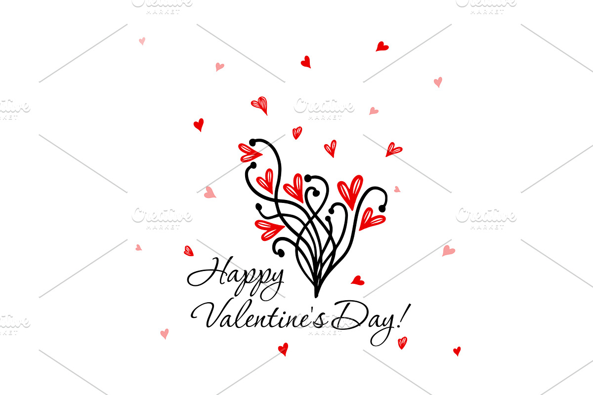 valentine's day, modern minimalist, an Illustration by Nenahliadava Design
