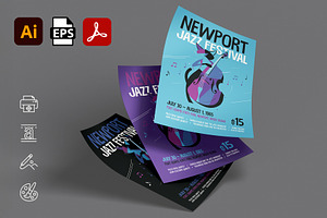 Editable Jazz Leaflet Template, a Templates & Theme by Kida
