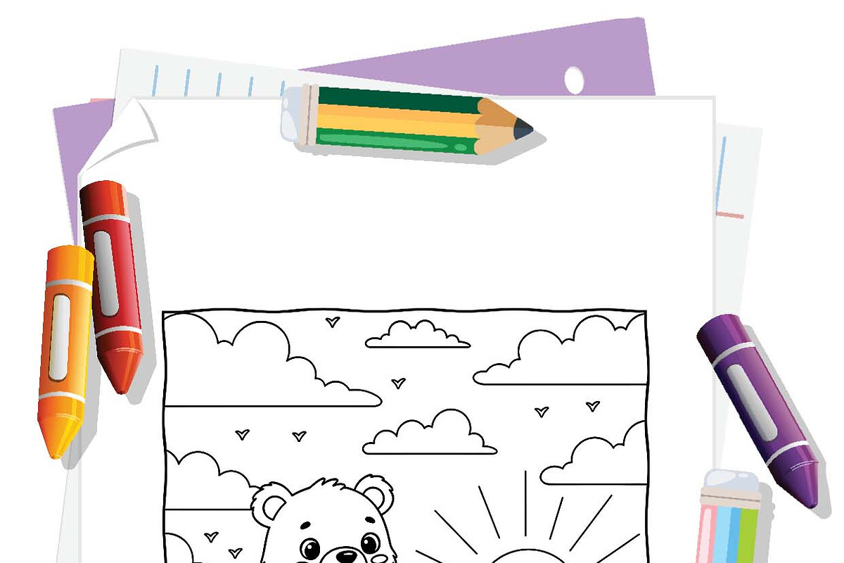 Calm Days Coloring Book Pages, an Illustration by one-touch (Photo 7 of 17)
