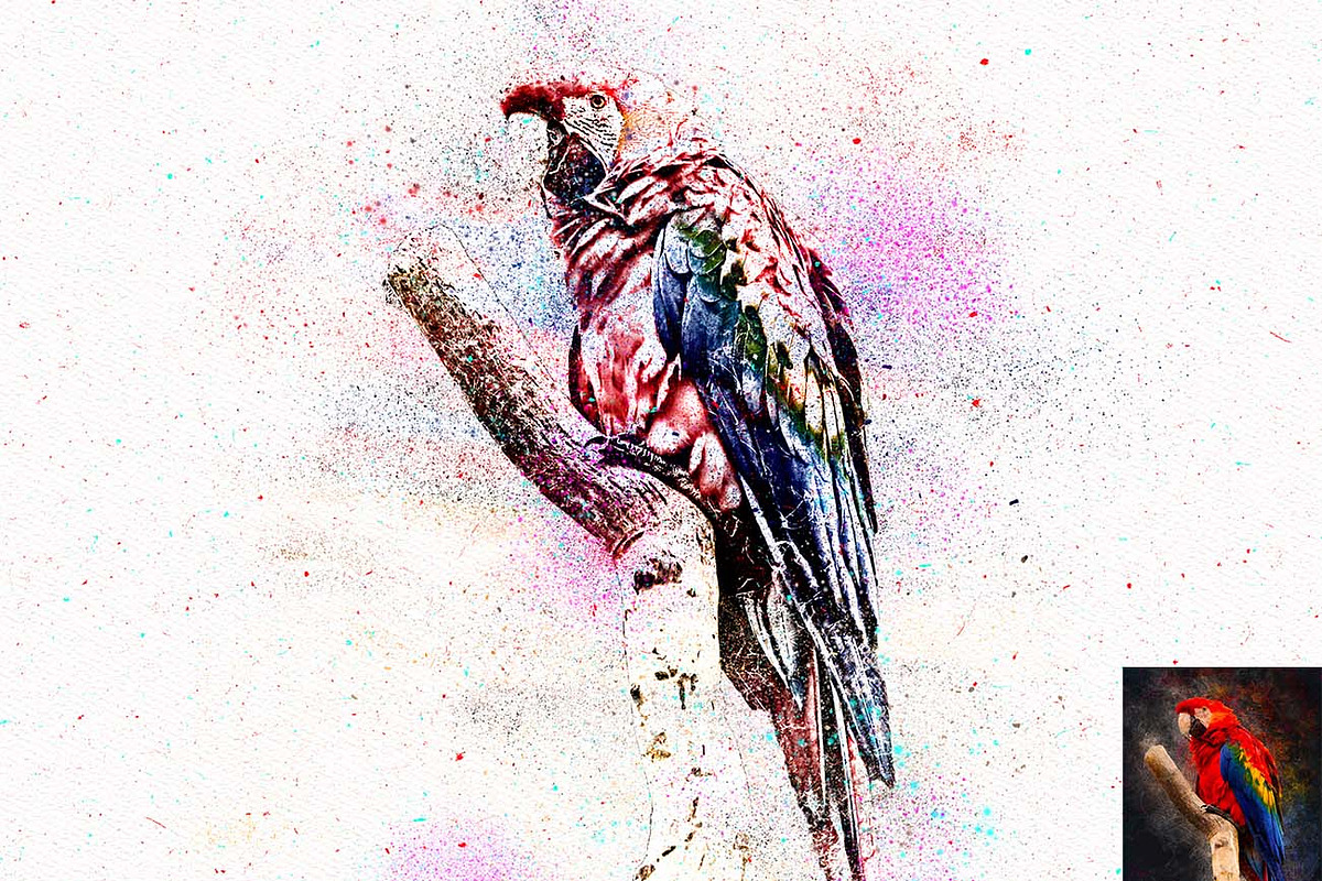 Grunge Spray Art Photoshop Action, an Action Add-On by Studio Retouch (Photo 18 of 18)
