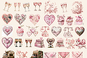 GRANDMILLENNIAL VALENTINE CLIPART, a Seasonal Illustration by Daring Digies (Thumbnail 3 of 9)