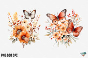 Autumn Butterfly Flowers, an Illustration by Gemstone (Thumbnail 8 of 12)