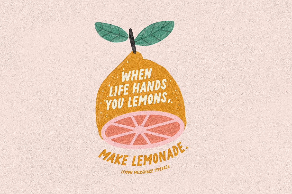 Lemon Milkshake Typeface and Dings, a Font by Nicky Laatz (Photo 13 of 21)