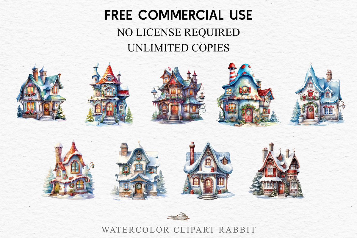 Christmas Santa Elf House Clipart, a Seasonal Illustration by Rabbit Heart (Photo 5 of 10)