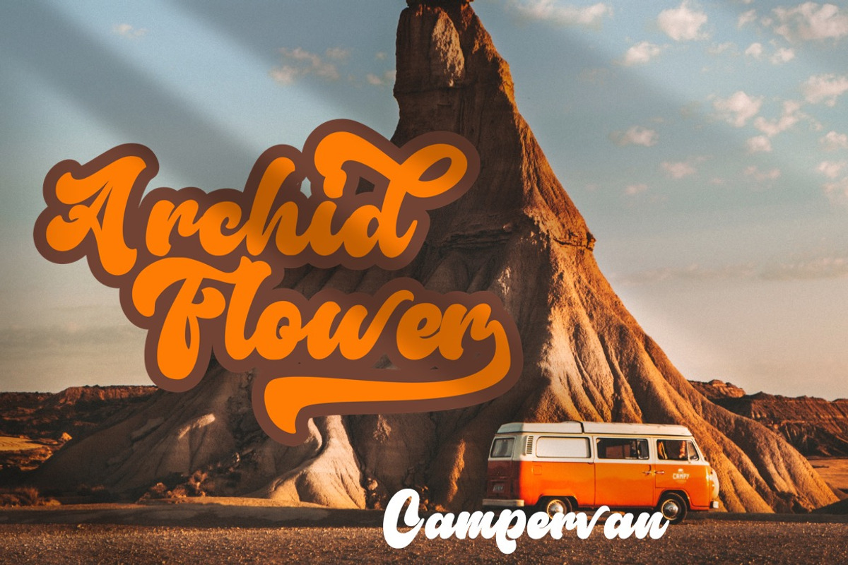 Archid Flower - Retro Handwritten, a Script Font by Dhabee (Photo 10 of 15)